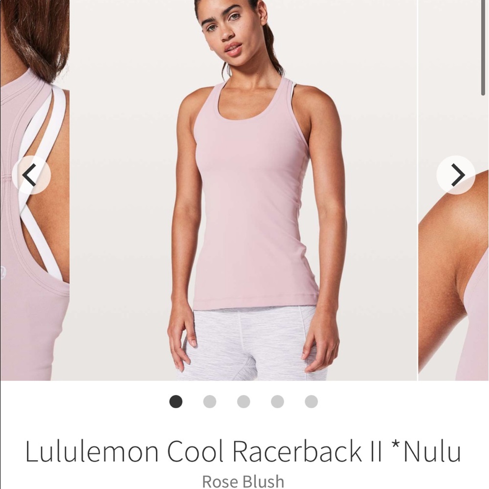 Lululemon cool racerback nulu size 2, pink